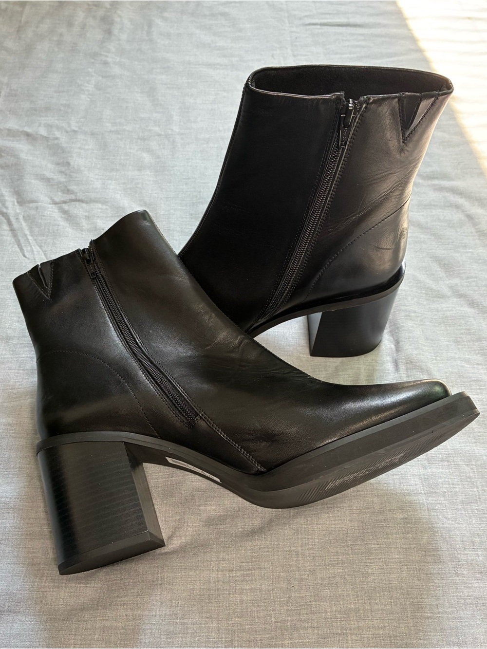 Men’s ASOS Design Heeled Chelsea Black Boots With Angled Toe Size 13